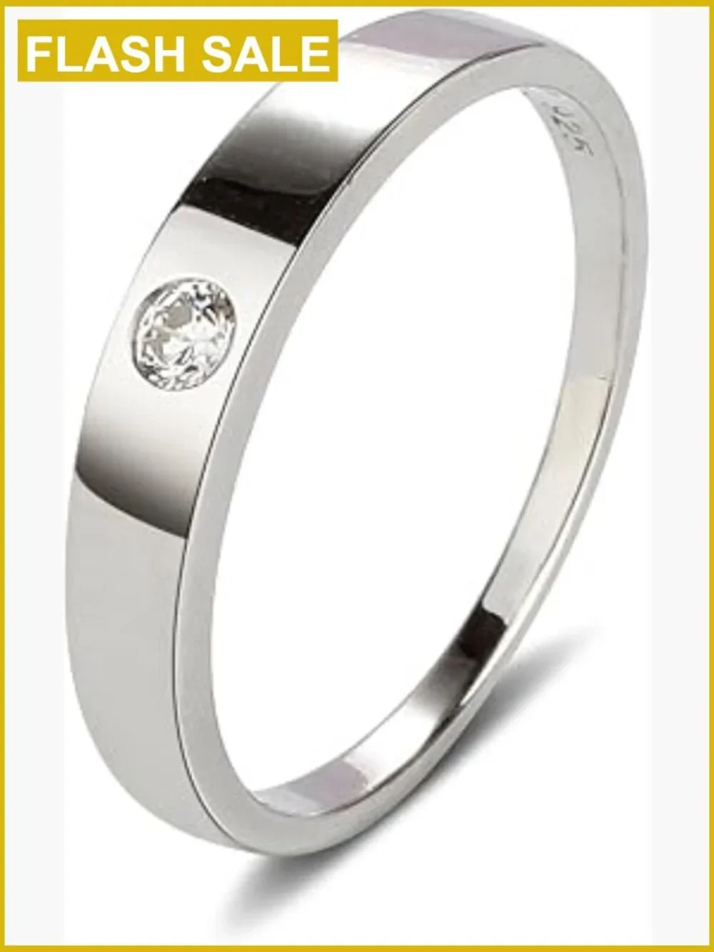 Girls Sterling Silver CZ Ring - Dainty Kids Gift